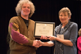 Richard Gelderman receiving Homer L. Dodge Citation for Distinguished Service to AAPT