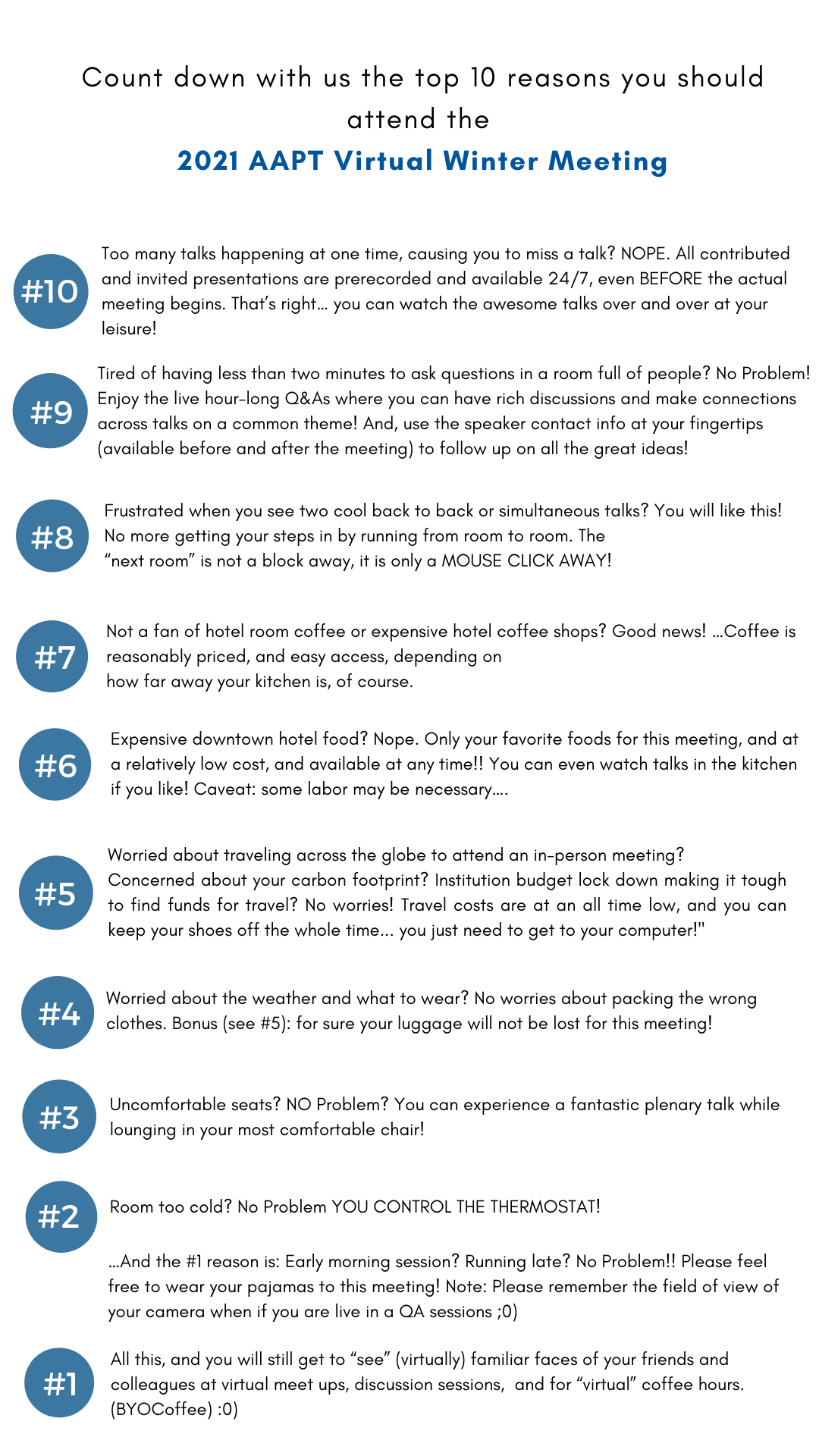 10 Reasons to attend a virtual meeting