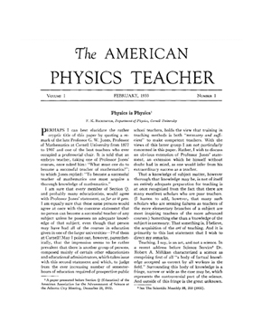 Early edition of the American Journal of Physics.