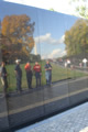 'Veterans? Reflection in Vietnam War Memorial, Honoring the Lives of Fallen Friends' by Alyssa Marie Stedman